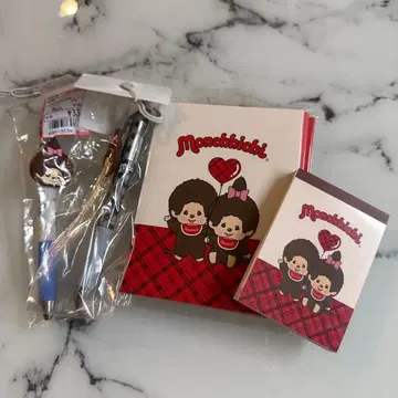 몬치치 볼펜 메모장 미니메모 미사용 새상품 monchhichi