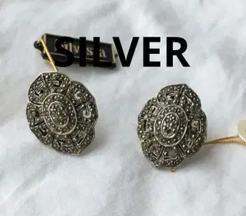 빈티지 마카사이트 실버 귀찌 SILVER