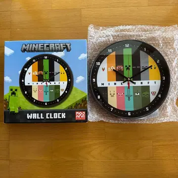 미사용 Minecraft Wall Clock 마인크래프트 벽시계