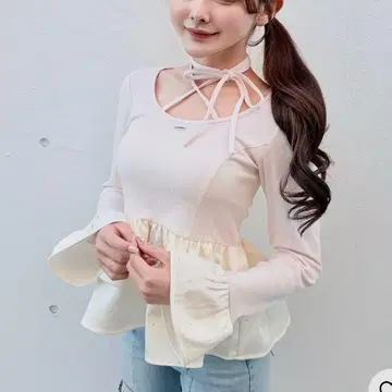 스톤 도트 페플럼 상의 oneway 노마에 NOMAE