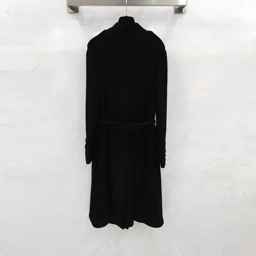 샤넬 38 / 25K 블랙 코듀로이 코트 자켓 P80645 사진 2