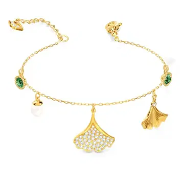 스와로브스키 거의 새상품 Ginko 은행나무 팔찌 Swarovski