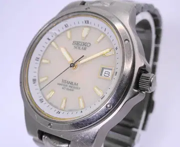 레어 가동 SEIKO 티타늄 5K25-0A20 솔라 손목시계 S349