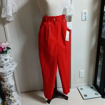 LEONARD SPORT 캐주얼 팬츠 레드 S 사이즈