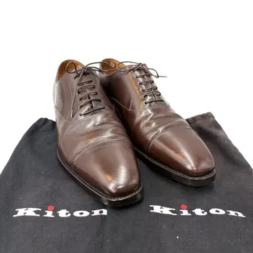 새상품급 KITON 비즈니스 슈즈 드레스 가죽 브라운 8 1/2