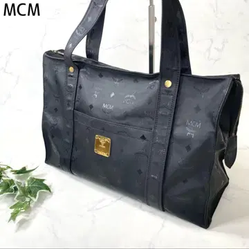 MCM 토트백 나일론 비세토스 숄더 블랙