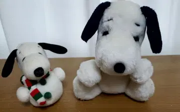 빈티지 스누피 봉제 인형 2세트 레트로 PEANUTS