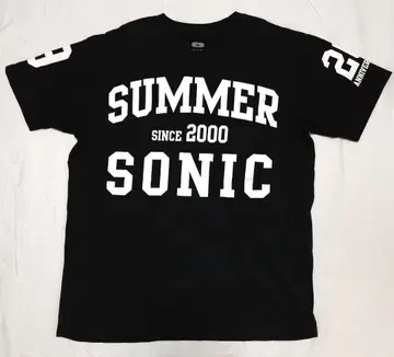 SUMMER SONIC 티셔츠 블랙 남녀 공용.