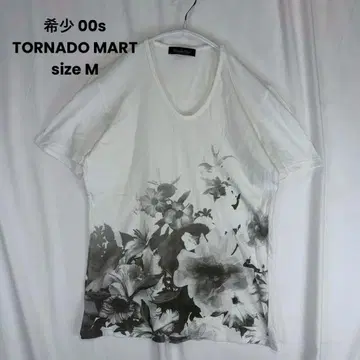 레어 00s TORNADO MART U-neck flower S/S