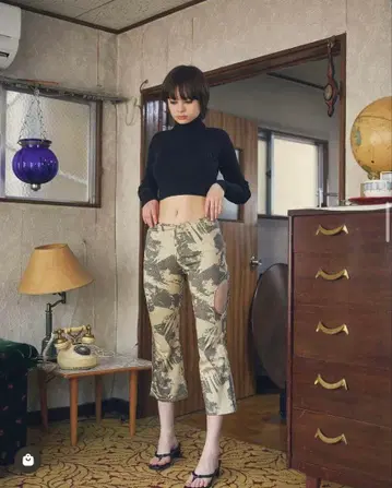 Juemi 카모 카프리 팬츠 카모플라쥬 카모 카프리 팬츠