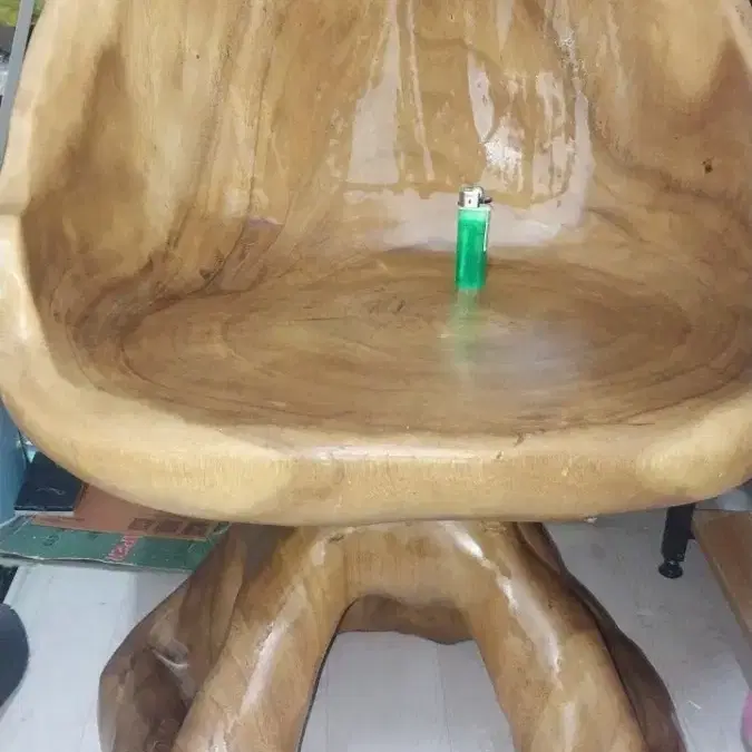 원목 통나무 의자