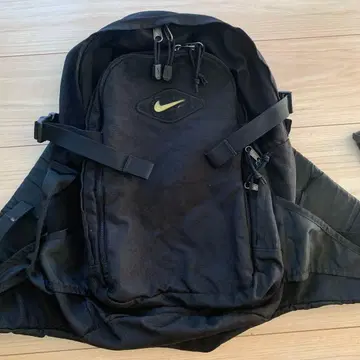 90s 화이트 택 NIKE 백팩 블랙 대용량 y2k 테크