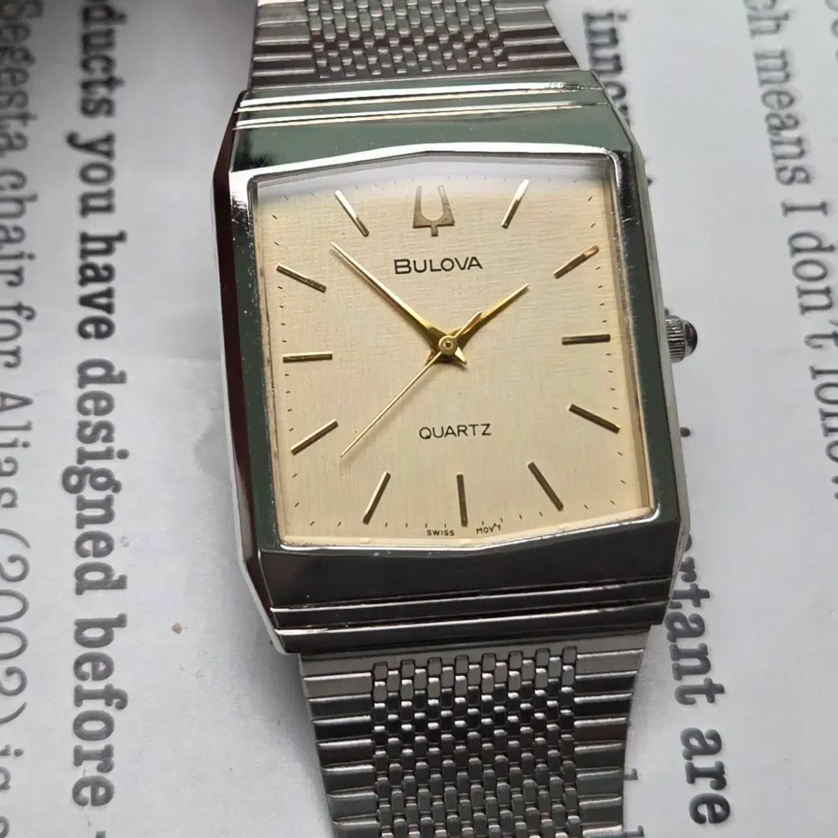 BULOVA Grand Prix Gold Square Watch | Bunjang Global