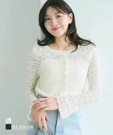 [ 새상품 택 포함 ] basementonline 플라워 레이스 가디건