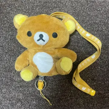리락쿠마 봉제 인형 넥 파우치 핸드폰 스트랩 숄더