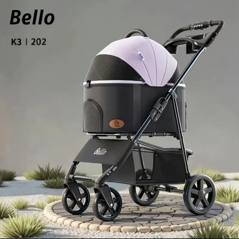 Bello벨로 K3 애견 유모차 강아지 고양이 원터치 개모차 네고가능