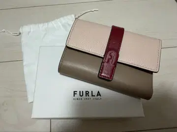 FURLA 3단 폴더형 지갑 핑크/베이지/빨간색