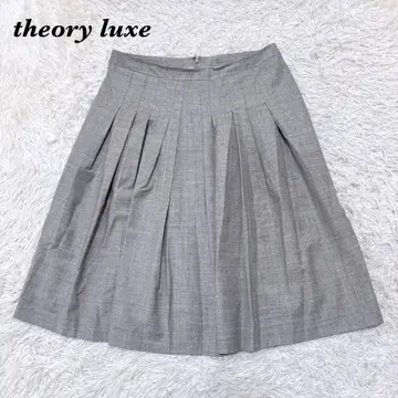 [새상품급] Theory luxe 플리츠 미디 스커트 38 그레이 무지