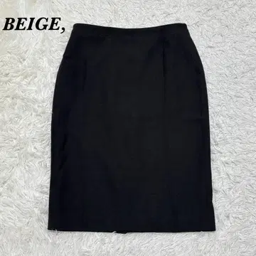 [새상품급] BEIGE, 미디 스커트 타이트 2 블랙 무지