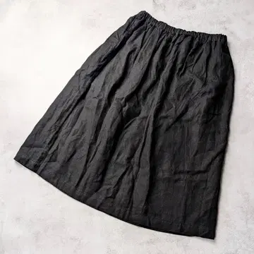 nest Robe 네스트로브 린넨 100% 개더 스커트 블랙