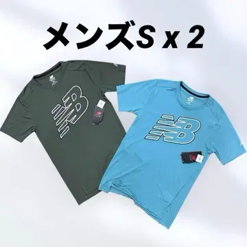 세일 new balance 반팔 티셔츠 남성용 S (일본 사이즈) 2장 세트