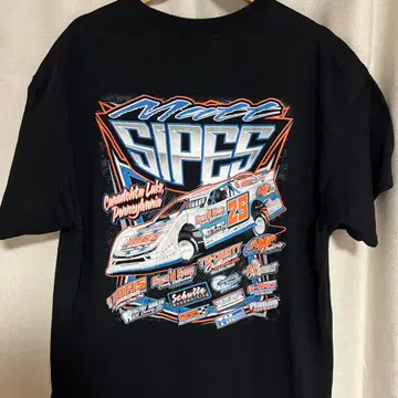 레이싱 티셔츠 양면 프린트 NASCAR풍 모터스포츠 L