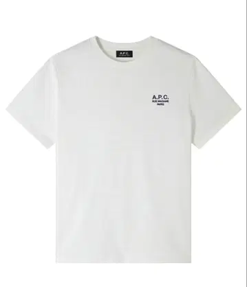 미착용 택 포함 APC 아페쎄 T셔츠 S사이즈 화이트 네이비 자수