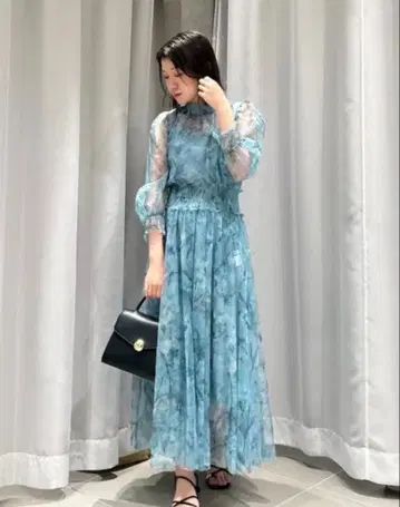 JILL STUART 플라워 프린트 튤 원피스