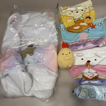 스미코구라시 이불 수납 복조리 에비후라이 봉제 인형 필통 6점