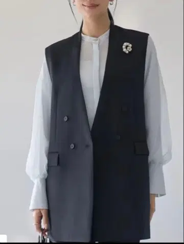 icb 셋업 하이 트위스트 더블 크로스 베스트 팬츠 세레모니 네이비