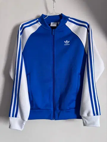 adidas 트랙 자켓 블루 화이트 S