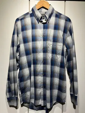 FILSON 긴팔 버튼 다운 옴브레 체크 셔츠