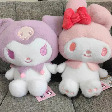 마이멜로디 & 쿠로미 봉제 인형 2개 세트
