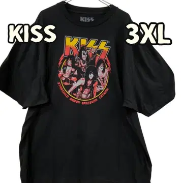 키스 KISS 밴드 티셔츠 블랙 3XL 빈티지 여름옷 [ 4784 ]