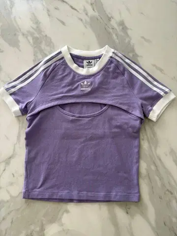 adidas 컷 아웃 크롭 T셔츠 반팔