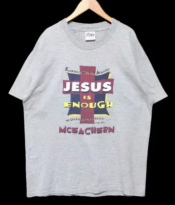 VINTAGE JESUS IS ENOUGH Hanes T셔츠 L