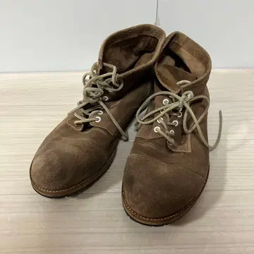 Vibram 스웨이드 레이스업 부츠 브라운 사이즈 43 밑창