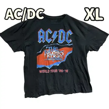 AC/DC 월드 투어 남성용 티셔츠 블랙 XL 빈티지풍 [ 4776 ]
