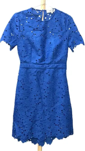 DIANE VON FURSTENBERG 자수 레이스 반팔 원피스 DVF