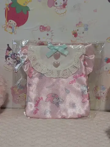 초레어 희귀 My Melody 티슈 파우치 옷 갈아입기 마이멜로디