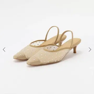 컨디션 최상 [르 베르니] Rhinestone mules 뮬 도트 스톤