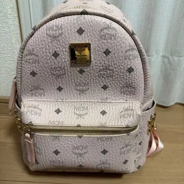 MCM 럭색 백팩 핑크