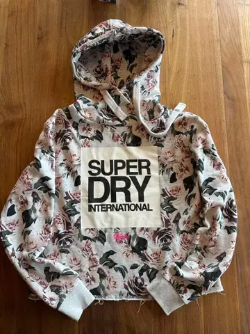 Superdry 후드티 플로럴 패턴 사이즈 M