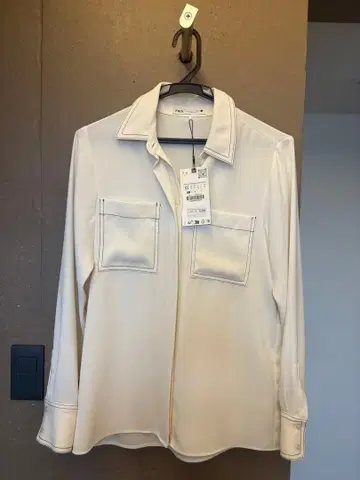 ZARA 스티치 긴팔 셔츠 블라우스