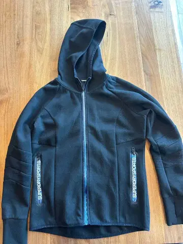 Superdry Sport 집업 후드티 블랙 UK12