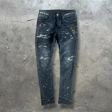 PURPLE BRAND CHAOS PAINT DENIM y2k 페인트