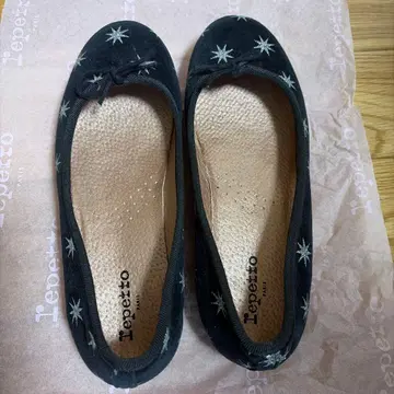 Repetto 발레 슈즈 블랙 별 패턴 34