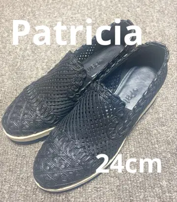 [스페인산] Patricia 메쉬 가죽 슬립온 네이비 24cm