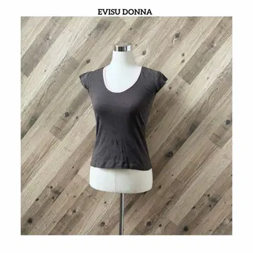 EVISU DONNA 에비수돈나 배색 백 포켓 로고 T셔츠