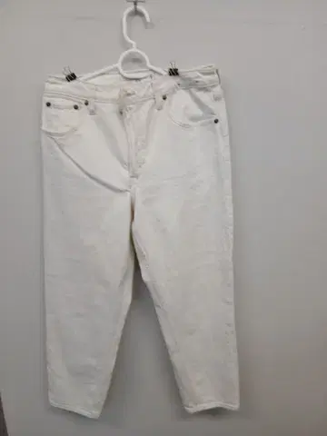 Abercrombie & Fitch 화이트 데님 팬츠 스트레이트 청바지